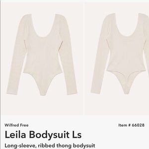 Aritzia Wilfred cream bodysuit